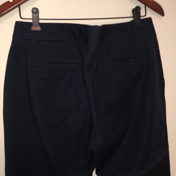 Navy blue slim cropped pants - Picture 4 of 4